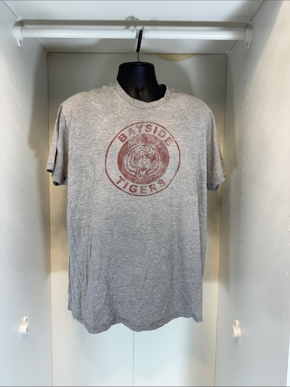 Ripple Junction Gray Short Sleeve Tee with Red Bayside Tigers Graphic